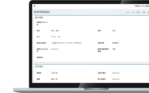 スタッフ情報管理